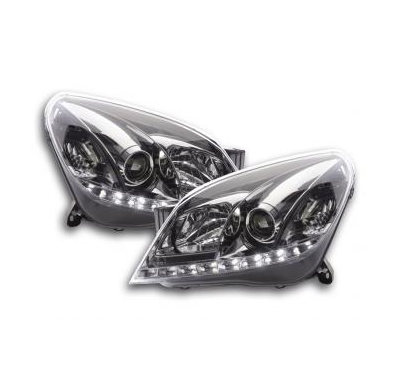 Faros Delanteros Luz Diurna Set Opel Astra Modelo H Cromado Fk Automotive