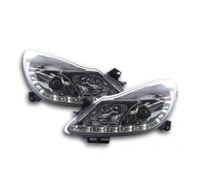 Faros Delanteros Luz Diurna Set Opel Corsa Modelo D  06- Cromado Fk Automotive