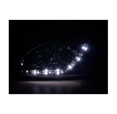 Faros Delanteros Luz Diurna Set Opel Corsa Modelo B  94-00 Cromado Fk Automotive