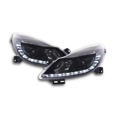 Faros Delanteros Luz Diurna Set Luz Diurna Opel Corsa D  06- Negro Fk Automotive