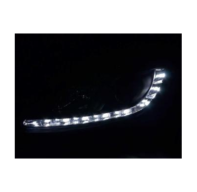 Faros Delanteros Luz Diurna Set Luz Diurna Opel Corsa D  06- Negro Fk Automotive