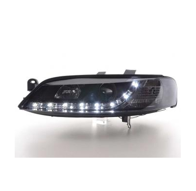 Faros Delanteros Luz Diurna Set Opel Vectra Modelo B  96-99 Negro Fk Automotive