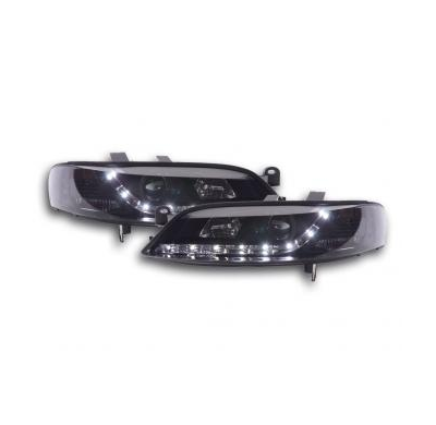 Faros Delanteros Luz Diurna Set Opel Vectra Modelo B  99-02 Negro Fk Automotive