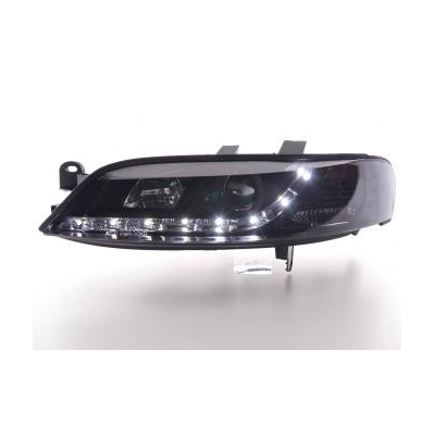 Faros Delanteros Luz Diurna Set Opel Vectra Modelo B  99-02 Negro Fk Automotive