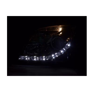 Faros Delanteros Luz Diurna Set Opel Vectra C  02-05 Cromado Fk Automotive