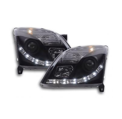 Faros Delanteros Luz Diurna Set Opel Vectra C  02-05 Negro Fk Automotive