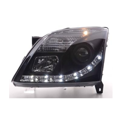 Faros Delanteros Luz Diurna Set Opel Vectra C  02-05 Negro Fk Automotive