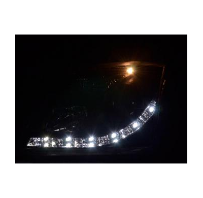 Faros Delanteros Luz Diurna Set Opel Vectra C  02-05 Negro Fk Automotive
