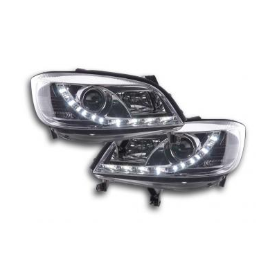 Faros Delanteros Luz Diurna Set Opel Zafira Modelo a  99-04 Cromado Fk Automotive