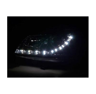 Faros Delanteros Luz Diurna Set Opel Zafira Modelo a  99-04 Cromado Fk Automotive