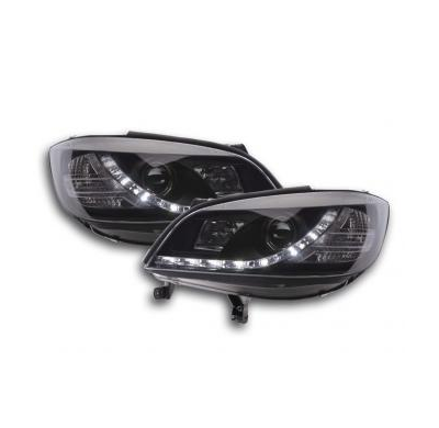 Faros Delanteros Luz Diurna Set Opel Zafira Modelo a  99-04 Negro Fk Automotive