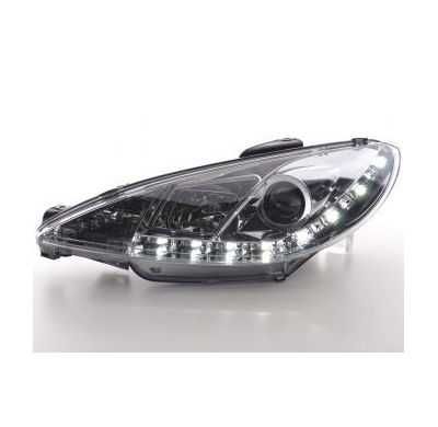 Faros Delanteros Luz Diurna Set Luz Diurna Peugeot 206 Modelo S16  98- Cromado Fk Automotive