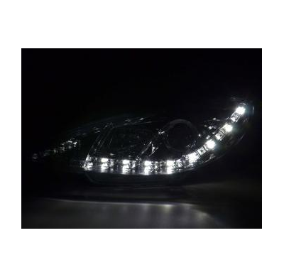 Faros Delanteros Luz Diurna Set Luz Diurna Peugeot 206 Modelo S16  98- Cromado Fk Automotive
