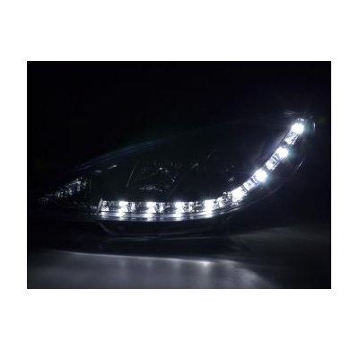 Faros Delanteros Luz Diurna Set Luz Diurna Peugeot 206 Modelo S16  98- Negro Fk Automotive