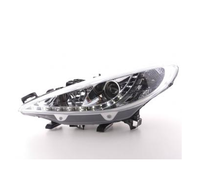 Faros Delanteros Luz Diurna Set Peugeot 207  06- Cromado Fk Automotive