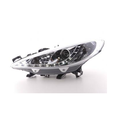 Faros Delanteros Luz Diurna Set Peugeot 207  06- Cromado Fk Automotive