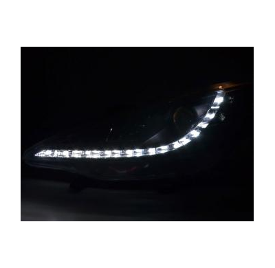 Faros Delanteros Luz Diurna Set Luz Diurna Peugeot 207  06- Negro Fk Automotive