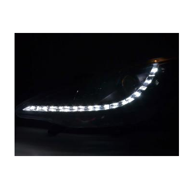 Faros Delanteros Luz Diurna Set Luz Diurna Peugeot 207  2006-  Negro R87 Fk Automotive