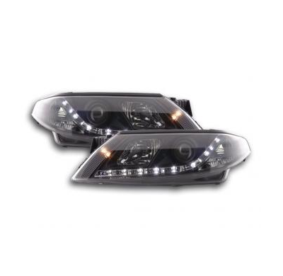 Faros Delanteros Luz Diurna Set Renault Laguna (Modelo G)  01-05 Negro Fk Automotive