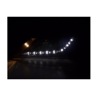 Faros Delanteros Luz Diurna Set Renault Laguna (Modelo G)  01-05 Negro Fk Automotive