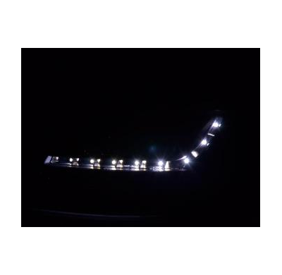 Faros Delanteros Luz Diurna Set Renault Megane 2 3/5-Ptas.  03-06 Negro Fk Automotive