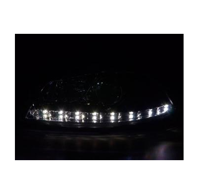 Faros Delanteros Luz Diurna Set Seat Ibiza Modelo 6l  03-08 Cromado Fk Automotive