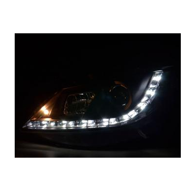 Faros Delanteros Luz Diurna Set Luz Diurna Seat Ibiza Modelo 6j  08- Negro Fk Automotive
