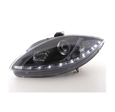 Faros Delanteros Luz Diurna Set Seat Leon Modelo 1p / Altea/Toledo Modelo 5p  05- Negro Fk Automotive