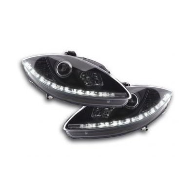 Faros Delanteros Luz Diurna Set Luz Diurna Seat Leon Modelo 1p / Altea/Toledo Modelo 5p  05- Negro Fk Automotive