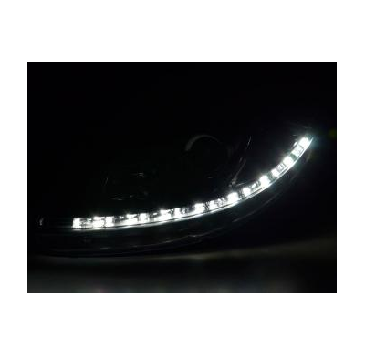 Faros Delanteros Luz Diurna Set Luz Diurna Seat Leon 1p  09- Negro Fk Automotive