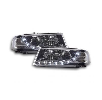 Faros Delanteros Luz Diurna Set Skoda Octavia Modelo 1u  01-04 Cromado Fk Automotive