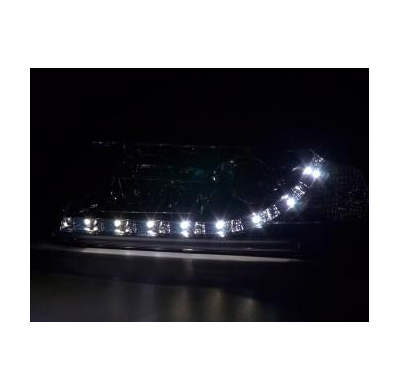 Faros Delanteros Luz Diurna Set Skoda Octavia Modelo 1u  01-04 Cromado Fk Automotive