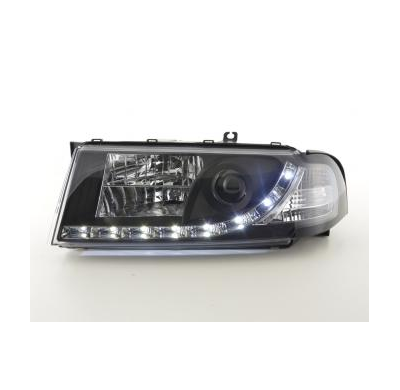 Faros Delanteros Luz Diurna Set Skoda Octavia Modelo 1u  01-04 Negro Fk Automotive
