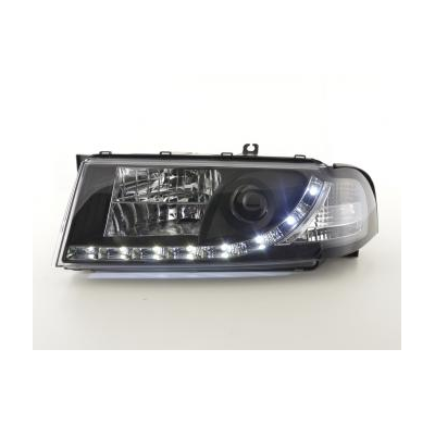 Faros Delanteros Luz Diurna Set Skoda Octavia Modelo 1u  01-04 Negro Fk Automotive