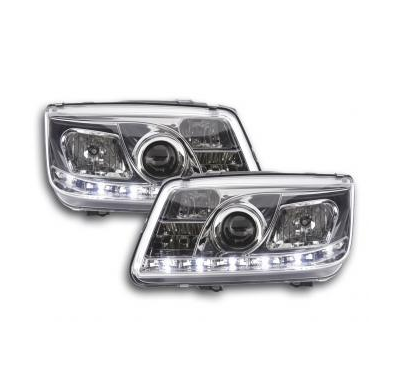Faros Delanteros Luz Diurna Set Vw Bora Modelo 1j  99-04 Cromado Fk Automotive