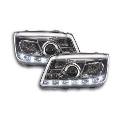 Faros Delanteros Luz Diurna Set Luz Diurna Vw Bora  98-05 Cromado Fk Automotive