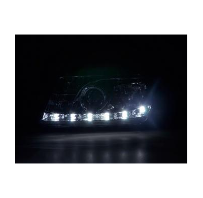 Faros Delanteros Luz Diurna Set Luz Diurna Vw Bora  98-05 Cromado Fk Automotive