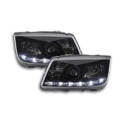 Faros Delanteros Luz Diurna Set Luz Diurna Vw Bora  98-05 Negro Fk Automotive
