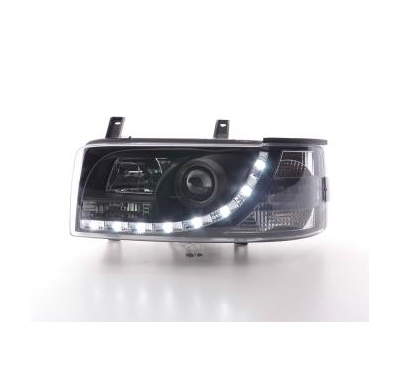 Faros Delanteros Luz Diurna Set Luz Diurna Vw Bus T4  90-96 Negro Fk Automotive
