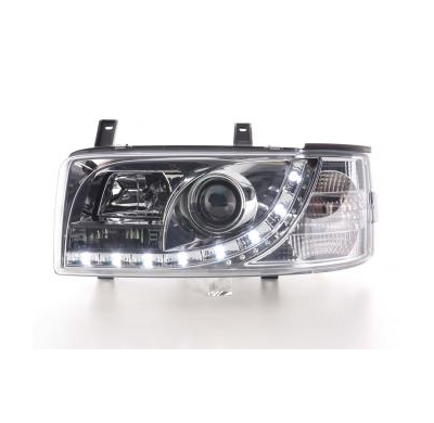 Faros Delanteros Luz Diurna Set Vw Bus Modelo T4  90-03 Cromado Fk Automotive