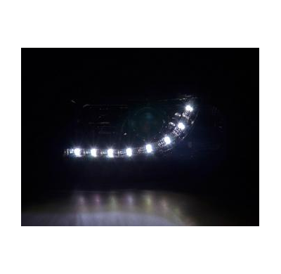 Faros Delanteros Luz Diurna Set Vw Bus Modelo T4  90-03 Cromado Fk Automotive