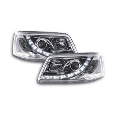Faros Delanteros Luz Diurna Set Vw Bus Modelo T5  03-09 Cromado Fk Automotive