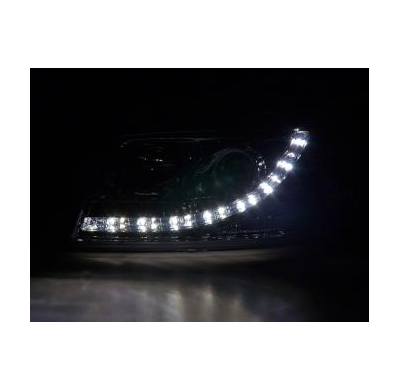 Faros Delanteros Luz Diurna Set Vw Bus Modelo T5  03-09 Cromado Fk Automotive