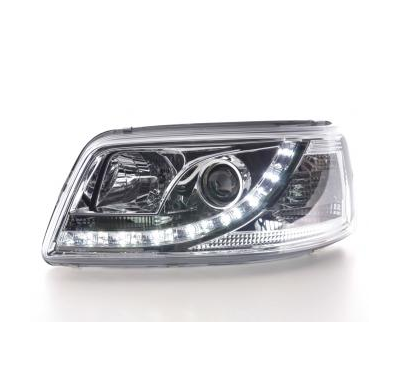 Faros Delanteros Luz Diurna Set Vw Bus Modelo T5  03-09 Cromado Fk Automotive