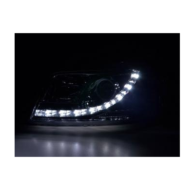 Faros Delanteros Luz Diurna Set Luz Diurna Vw Bus T5  03-09 Cromado Fk Automotive