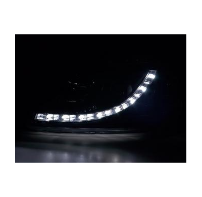 Faros Delanteros Luz Diurna Set Luz Diurna Vw Bus T5  03-09 Negro Fk Automotive