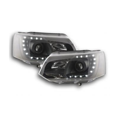 Faros Luz Diurna Con R87 Vw Bus T5 Bj. Ab 2009 Negro Fk Automotive