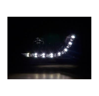 Faros Delanteros Luz Diurna Set Vw Golf 3 Modelo 1hxo 1exo  91-97 Negro Fk Automotive