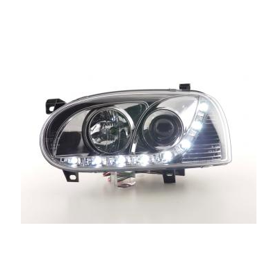 Faros Delanteros Luz Diurna Set Luz Diurna Vw Golf 3  91-97 Cromado Fk Automotive