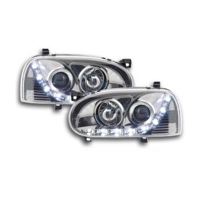 Faros Luz Diurna Vw Golf 3 Typ 1hxo 1exo Bj. 91-97 Cromado Fk Automotive